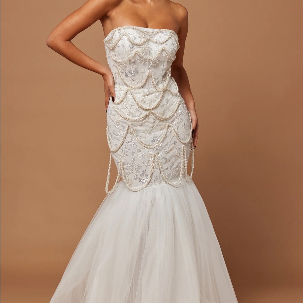 Gorgeous, pearl and rhinestone dress
